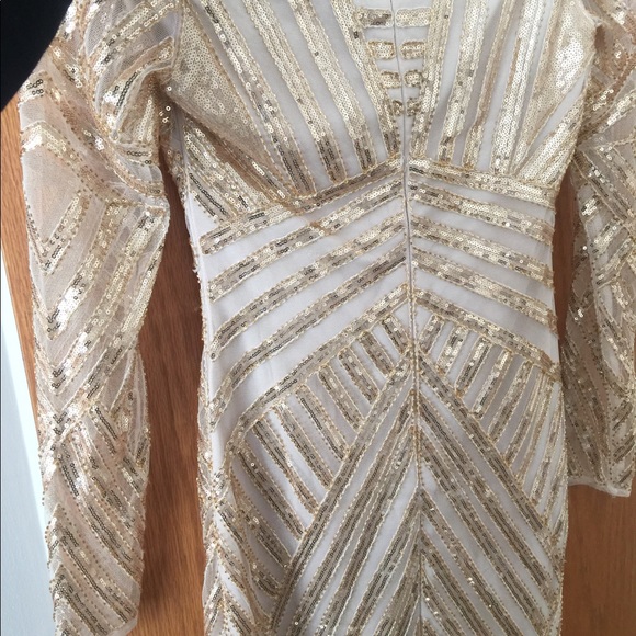 Verte gold beaded dress size Small - Picture 4 of 7
